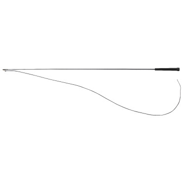 Cravache de dressage Whip & Go poignée plastique Gris
