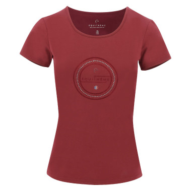 T-shirt Equithème Anna manches courtes Cerise Rouge