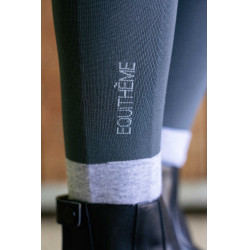 Chaussettes Equithème Compet 2 paires Anthracite / gris clair