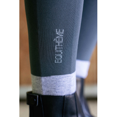Chaussettes Equithème Compet 2 paires Anthracite / gris clair