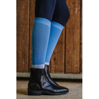 Chaussettes Equithème Compet 2 paires Bleu vintage / gris