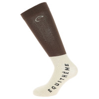 Chaussettes Equithème Compet 2 paires Marron / beige