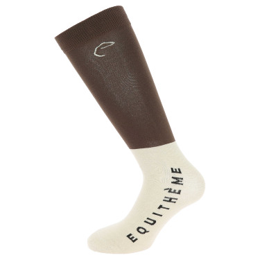 Chaussettes Equithème Compet 2 paires Marron / beige
