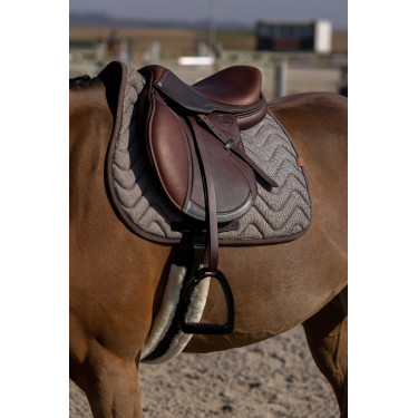 Tapis de selle Equithème Tweedytan Beige