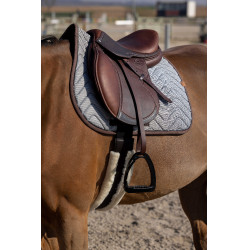 Tapis de selle Equithème Tweedytan Blanc