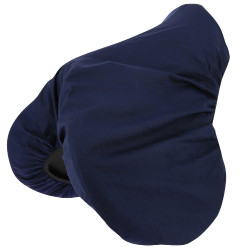 Housse de selle Riding World en coton Bleu marine Housse de selle Riding World en coton Bleu marine