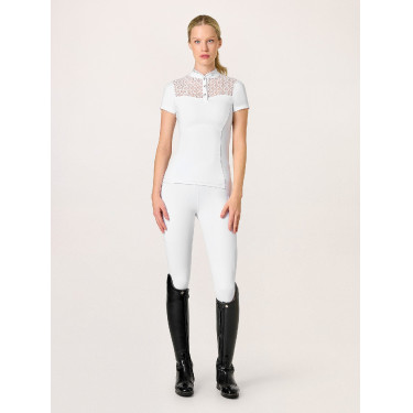 Polo de concours Equestrian Stockholm Cristal Champion femme Blanc perfection