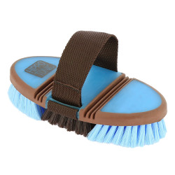 Brosse nylon Hippotonic Softgrip flexible Choco / ciel Marron