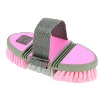 Brosse nylon Hippotonic Softgrip flexible Gris / rose