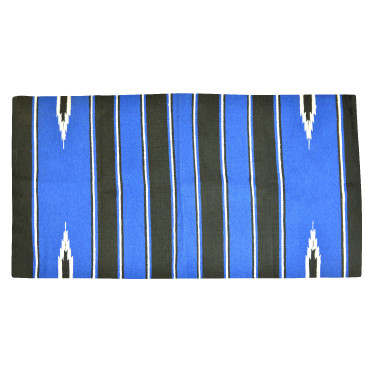 Tapis Westride Navajo coton/acrylique Noir / bleu roi / blanc Tapis Westride Navajo coton/acrylique Noir / bleu roi / blanc