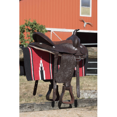 Tapis Westride Navajo coton/acrylique Rouge / noir / blanc