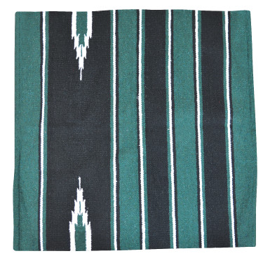 Tapis Westride Navajo coton/acrylique Vert / noir / blanc
