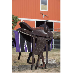 Tapis Westride Navajo coton/acrylique Violet / noir / blanc