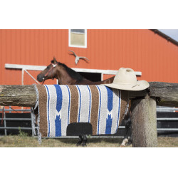 Tapis Navajo coton tissé cuir