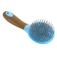 Brosse à crinière PVC Ciel / chocolat Bleu