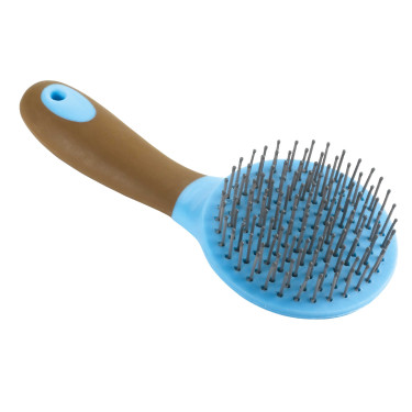 Brosse à crinière PVC Ciel / chocolat Bleu