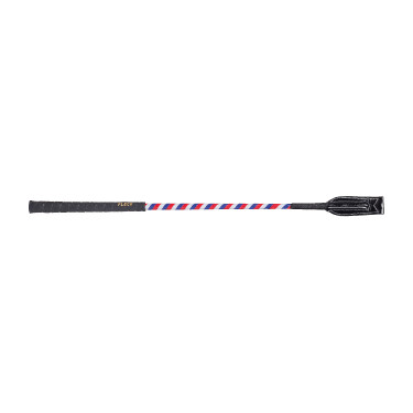 Cravache Fleck claquette vernis 55 cm Rouge / blanc / bleu