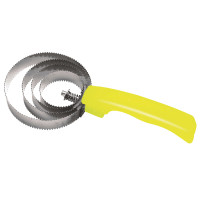 Étrille métallique ronde fluo pailleté Jaune