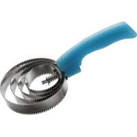 Étrille métallique ronde fluo pailleté Vert