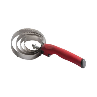 Étrille métallique ronde poignée Soft Rouge