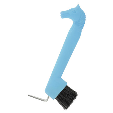 Cure-pieds brosse, tête de cheval Bleu ciel