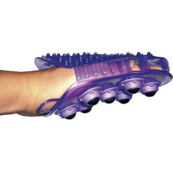 Gant double face étrille et massage Violet