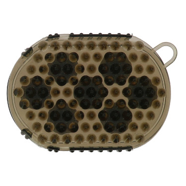 Gant double face étrille et massage Noir