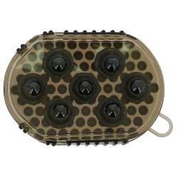 Gant double face étrille et massage Noir