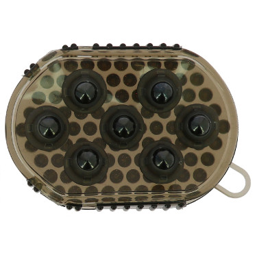 Gant double face étrille et massage Noir