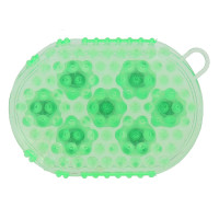 Gant double face étrille et massage Violet