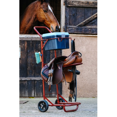 Chariot porte selle démontable Hippotonic Bordeaux Chariot porte selle démontable Hippotonic Bordeaux