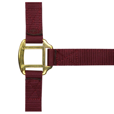 Licol nylon doublé cuir Norton Bordeaux