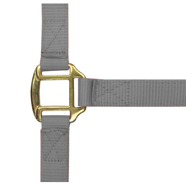 Licol nylon doublé cuir Norton Gris clair