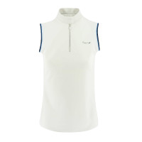 Polo de concours Equit'M sans manches femme Blanc