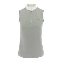 Polo de concours Equit'M sans manches femme Gris