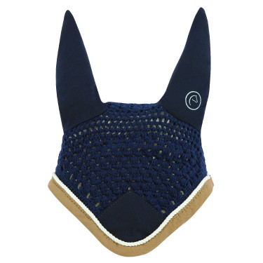 Bonnet chasse-mouches Equithème Polyfun Marine / taupe Bleu