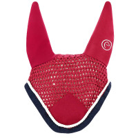 Bonnet chasse-mouches Equithème Polyfun Framboise / marine Rouge Bonnet chasse-mouches Equithème Polyfun Framboise / marine Rouge