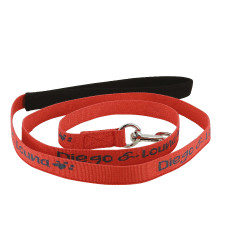 Laisse nylon Diego & Louna pour chien Corail Rouge