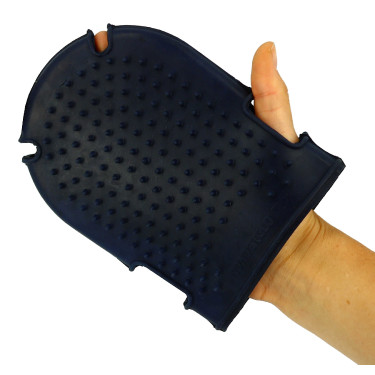 Gant étrille + brosse Bleu marine