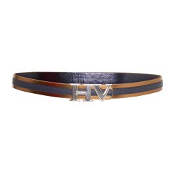 Ceinture HV Polo Isabelle Marine / marron Bleu