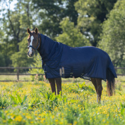 Couverture anti-mouches couvre-cou amovible Imperial Riding Reese Bleu marine