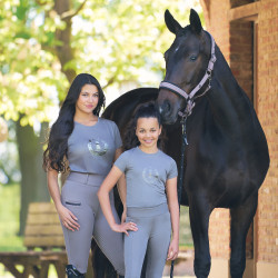 T-shirt à manches courtes Imperial Riding Hally enfant Charbon de bois Gris