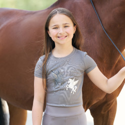 T-shirt Imperial Riding Star Sky enfant Charbon de bois Gris