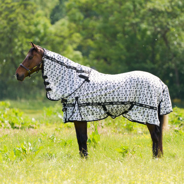 Couverture anti-mouches HV Polo Nena AOP Blanc