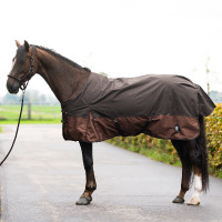 Couverture d'extérieur Imperial Riding Customized 400g avec cou Marron foncé / marron clair Couverture d'extérieur Imperial Riding Customized 400g avec cou Marron foncé / marron clair