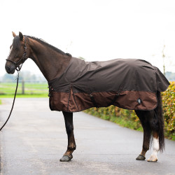 Couverture d'extérieur Imperial Riding Customized 400g avec cou Marron foncé / marron clair Couverture d'extérieur Imperial Riding Customized 400g avec cou Marron foncé / marron clair