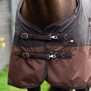 Couverture d'extérieur Imperial Riding Customized 400g avec cou Marron foncé / marron clair Couverture d'extérieur Imperial Riding Customized 400g avec cou Marron foncé / marron clair