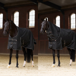 Couverture de paddock Imperial Riding Basic avec couvre-cou amovible 400gr Noir Couverture de paddock Imperial Riding Basic avec couvre-cou amovible 400gr Noir