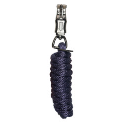 Longe d'attache HV Polo Sacha mousqueton anti-panique Marine Bleu marine
