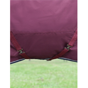 Couverture ComFiTec Essential Turnout Weatherbeeta 220g cou détachable Bordeaux / marine